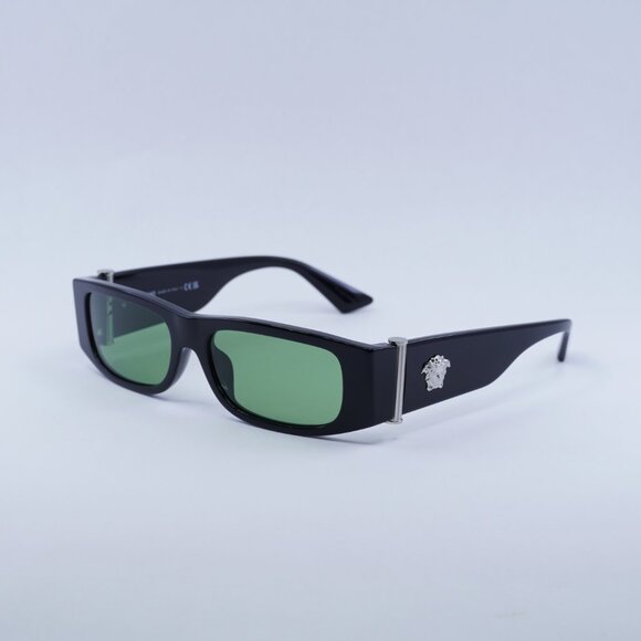 Versace VE4476U GB1/2 Sunglasses Black Rectangle Frame, Green Lenses main image 9